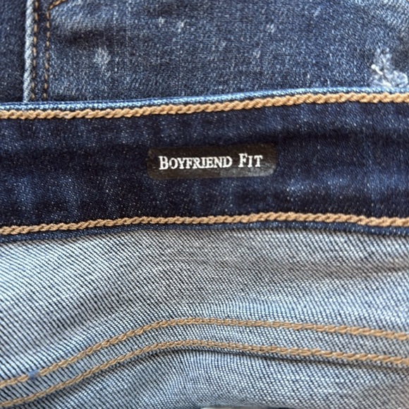 Judy Blue Distressed Boyfriend Fit Jeans. Size 11/30. Dark wash. Bleach Splatter - Picture 9 of 11